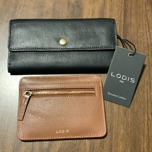 LODIS TEXAS LEATHER 2-PIECE SET, wallet and stacker